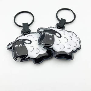 Tùy chỉnh dễ thương LED Keychain ánh sáng không thấm nước PVC ánh sáng lên Keychain UV in Mini Đèn pin keychain cừu - Product Image 2