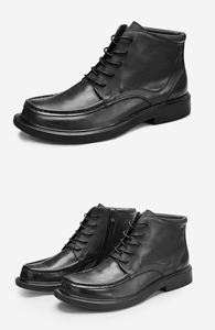Botines de Piel con Cierre y Punta Redonda, Estilo Casual y a la Moda para Otoño e Invierno, Gran Venta - Product Image 2