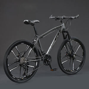 Vélo de montagne à cadre en alliage d'aluminium noir-vert, 21/24/27 vitesses, freins à disque, vélo à double usage pour adultes, pour les trajets quotidiens - Product Image 1