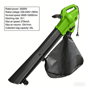 <span class=keywords><strong>Souffleur</strong></span> de feuilles électrique 3-en-1 Vertak 3500W, aspirateur et broyeur, pour le nettoyage des pelouses - Product Image 2