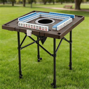 <span class=keywords><strong>Table</strong></span> <span class=keywords><strong>de</strong></span> Mahjong Pliante Portable Moderne pour Casino, Jeux d'Aargent et <span class=keywords><strong>Poker</strong></span>, <span class=keywords><strong>Table</strong></span> <span class=keywords><strong>de</strong></span> Voyage pour 4 Joueurs, Intérieur/Extérieur, Camping, Matériel en Mélamine - Product Image 1
