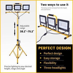 Adjustable Head <b>Lights</b> Waterproof <b>LED</b> Work <b>Light</b> Daylight Super Bright 21000LM 3 Aluminum White AC 80 IP65 SMD <b>Workshop</b> AL IP66 - Product Image 3