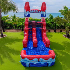 Nouveau toboggan aquatique gonflable en PVC commercial, toboggan aquatique gonflable géant pour enfants et adultes, <span class=keywords><strong>location</strong></span> de fête en plein air, ventes à bas prix - Product Image 4