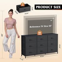 Cómoda Moderna Chengjun de MDF para Dormitorio, con Altura Ajustable y Tiradores de Acero Inoxidable, para Apartamentos, Casas de Campo y Armarios de Sala de Estar