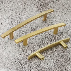 럭셔리 황금 아연 합금 손잡이 서랍 옷장 캐비닛 낮은 키 럭셔리 가구 하드웨어 도어 핸들 - Product Image 1
