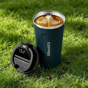 Tasse de voyage LED en gros avec affichage de température, en acier inoxydable 304, isotherme sous vide, anti-fuite, avec couvercle verrouillable, pour extérieur, logo personnalisé - Product Image 4