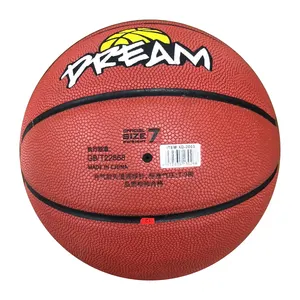 Hot Sell Verschleiß festes benutzer definiertes Logo und Druck größe 5 6 7 Pu Pvc Tpu Basketball geschmolzener Ball