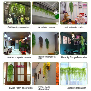 Fausses fleurs en soie suspendues avec panier Ratan pour décoration murale extérieure Arrangement Floral fleurs artificielles - Product Image 3