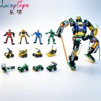 Lucky - Juego de 40 Piezas de Ladrillos de Construcción DIY de Partículas Pequeñas, Serie Robot Eléctrico 12 en 1, Juguetes Educativos de Ensamblaje, Material PP