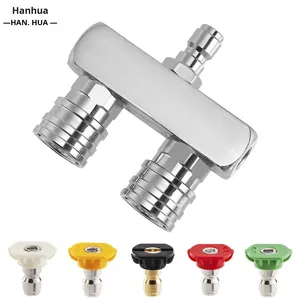Buse de nettoyeur <span class=keywords><strong>haute</strong></span> <span class=keywords><strong>pression</strong></span> Amazon Zhejiang, puissante, double, connexion rapide 1/4 pouce, pistolet à eau pour lavage de voiture, vente en gros - Product Image 5