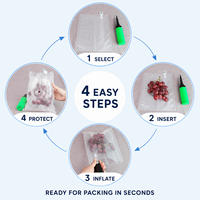 Film protecteur transparent pour fruits, type sac à colonnes d'air, en PE, résistant aux chocs pour le transport (taille personnalisée)