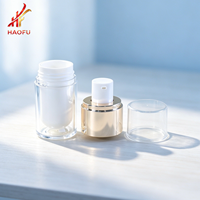 Nueva Llegada: Botellas de Spray de Acrílico Blanco de Doble Capa de 15 ml para Dispensar Emulsiones, para Crema Facial, Crema para Ojos, Cosméticos y Cuidado de la Piel
