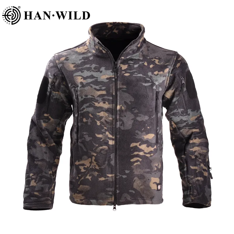 HAN WILD Hoodie Waterproof Windproof tactical jacket camouflage stand collar jacket