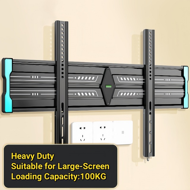 100kg Load Capacity Fixed Slim TV Mount Heavy Duty TV Wall Mount Bracket for 40-100 Inch Flat Screen