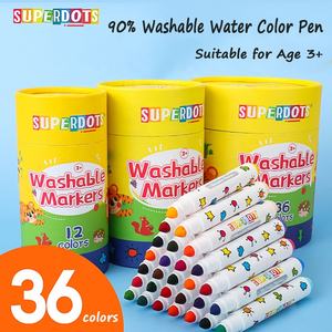 ชุดปากกาสีไม่เป็นพิษเส้นกว้างแปรงสีปลายปากกามาร์กเกอร์ศิลปะแบบล้างทำความสะอาดได้สำหรับเด็กวัยหัดเดินการวาดภาพและการระบายสี plumta pincel - Product Image 2