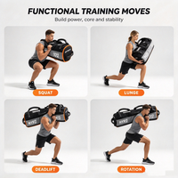 Sac de sable portable pour la musculation avec poignées renforcées, sac de sable robuste pour l'entraînement de la force du tronc et du corps entier