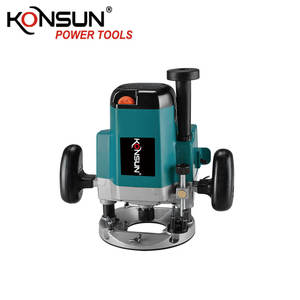 Routeur à bois KONSUN <span class=keywords><strong>1600W</strong></span> avec pince de 12mm 22500 tr/min coupe-bord pour armoires cadres de portes contreplaqué - Product Image 2