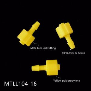 Chine Usine Jaune Polypropylène 3.2mm Tuyau En Plastique Barb Queue Joint Mâle Luer Lock Raccord Barbelé Connecteur - Product Image 2