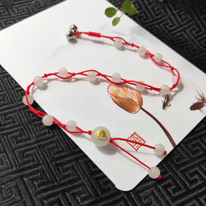 <span class=keywords><strong>Tobillera</strong></span> con cuentas de cuerda roja de la suerte, accesorio para el tobillo, con 12 signos del zodiaco, luminosas, a la moda - Product Image 4