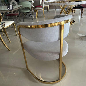 Hot Brown Velvet Modern Luxury Gold Fauteuil en acier inoxydable Chaises de salle à manger est une chaise de salle à manger <span class=keywords><strong>Narra</strong></span> Chaises de salle à manger Velur - Product Image 6