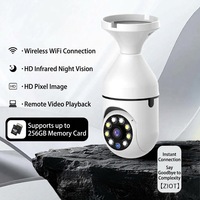 OEM Wifi Balık Gözü Kablosuz Güvenlik Kamerası İç Mekan PTZ CMOS Sensörlü Pan Tilt Ünitesi Gece Görüşlü Sesli Kartlı Ampul Ev Kamerası