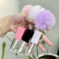 En stock – Tubes carrés pour gloss à lèvres or, rose, noir – Flacons transparents pour huile à lèvres 5ml, 6ml avec applicateur brosse et logo personnalisé