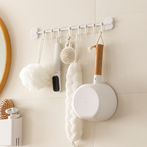 Gancho Adhesivo <span class=keywords><strong>para</strong></span> Pared, Sin Taladro, Impermeable, Barra Multiusos <span class=keywords><strong>para</strong></span> Baño y Cocina, Organizador de Toallas y Utensilios - Product Image 1