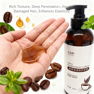 Après-shampoing à la caféine avec kératine et huile d'argan, lotion hydratante et lissante sans rinçage, 500 ml pour cheveux secs et abîmés - Product Image 3