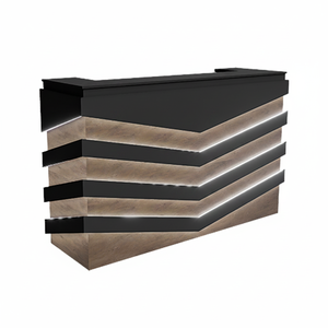 Mostrador de Recepción Moderno y Lujoso de Madera Sólida Ajustable para Uso Comercial en Hoteles, Centros Comerciales, Oficinas, Talleres y Más - Product Image 2