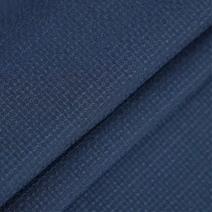 Kain wol tenun Merino warna nyaman 15% wol 64% P 13% V 6% TE 2% kain campuran PU untuk setelan kasual