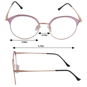 Monture de lunettes Titulaires Anti-bleu Lumière Carré En Métal Monture de lunettes Pour Femmes Montures de Lunettes - Product Image 2