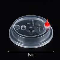 Couvre-tasses en plastique noir bombé anti-déversement Guyue de haute qualité 80/87/90 mm à 3,5 ports pour gobelets à café, thé, expresso, latte, cacao à emporter