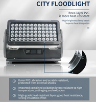 Lampu sorot LED 4 dalam 1 RGBW 600W luar ruangan tahan air 60X10W lampu cuci dinding untuk bangunan Dekorasi Taman pencahayaan panggung IP65