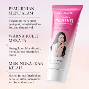 KORMESIC - Limpiador Facial Multivitamínico Iluminador de 100 g con Certificación Bpom, Control de Grasa, Espuma Suave, Crema Limpiadora Facial - Product Image 2