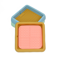 Nouvelle conception de gamelle multifonctionnelle pour chien, lavable au lave-vaisselle, ventouse puissante, antidérapante, durable, tapis à lécher pour chien, bol pour chiens rebelles