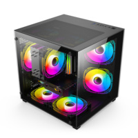 New Full Tower ATX Computer Case Steel Aluminum Alloy Tempered Glass Side Panel 360 Water Cooling Front/Rear/Top Ports