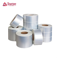 Étiquettes de produits personnalisées en PET argent mat, imperméables, résistantes aux déchirures, autocollantes, pour l'emballage, étiquettes électriques, impression d'autocollants