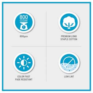 DB ชุดผ้าเช็ดตัวผ้าฝ้าย100% ยาต้านจุลชีพชุด2ชิ้น - Product Image 2