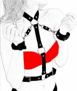 Кожаный бандаж SM носить проволочный ремень сексуальный бондаж альтернативный сексуальный кондиционирование тела - Product Image 2