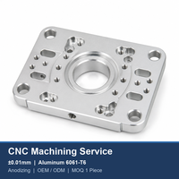 Services de fabrication CNC de précision sur mesure, plaque de montage pour effector robotique, aluminium 6061-T6, fabrication CNC sur mesure