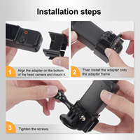 Trépied télescopique rotatif à 360° Mechrig à 3 sections, kit de poche 3 en 1 pour caméra d'action, téléphone, lumière d'appoint, en alliage d'aluminium léger et compact