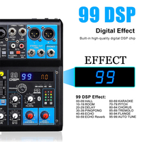 Console de mixage numérique professionnelle MGA 6 canaux avec Bluetooth, USB, mixeur audio stéréo, Mesa De Som