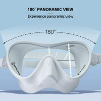 Masque de plongée sans cadre pour adultes, lunettes de plongée personnalisées anti-buée nano, lunettes de natation transparentes et colorées