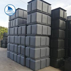 Flotador de pontón de plástico de polietileno marino Caja flotante de PE Venta directa de fábrica negra - Product Image 1