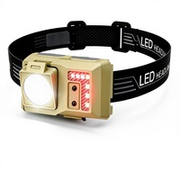 Lampe frontale LED rechargeable et étanche Tomsenda avec capteur, angle réglable, idéale pour la course nocturne en extérieur