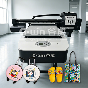 เครื่องพิมพ์ยูวีแบบแบนอเนกประสงค์ LED ขนาด 60*90 ซม. ระบบ CMYK+W+วานิช สำหรับพิมพ์เคสมือถือ, แก้ว, ขวดทรงกระบอก เครื่องพิมพ์ยูวีหลายชั้น - Product Image 2
