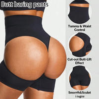 Prix d'usine Short respirant taille haute rehausseur de fessiers sans couture à maintien moyen en Spandex/Nylon pour le ventre