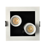 Plafonnier encastré à LED COB à intensité variable de haute qualité Downlight de conception carrée moderne Spot à LED anti-éblouissement