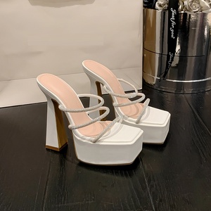Sandalias para Mujer con Tacones, Nuevo Diseño con Pedrería, Tacones Altos de 15 cm, Plataforma de 5 cm, Sandalias Sexys de Verano, Zapatos de Mujer - Product Image 2