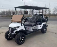 Voiturette de golf électrique tout-terrain 4 places, véhicule utilitaire robuste certifié CE avec batterie au lithium pour la chasse et les centres de villégiature
